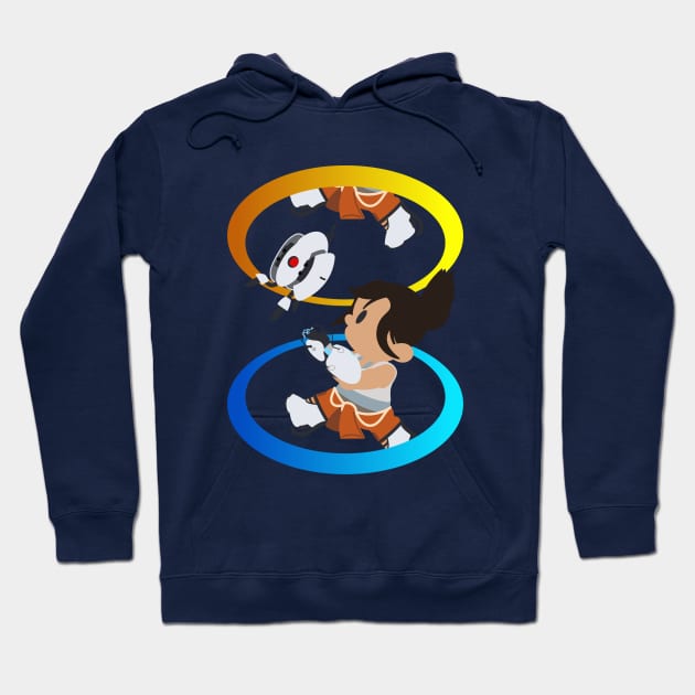 Chell Crossing - Thinking with Portals Hoodie by JPenfieldDesigns